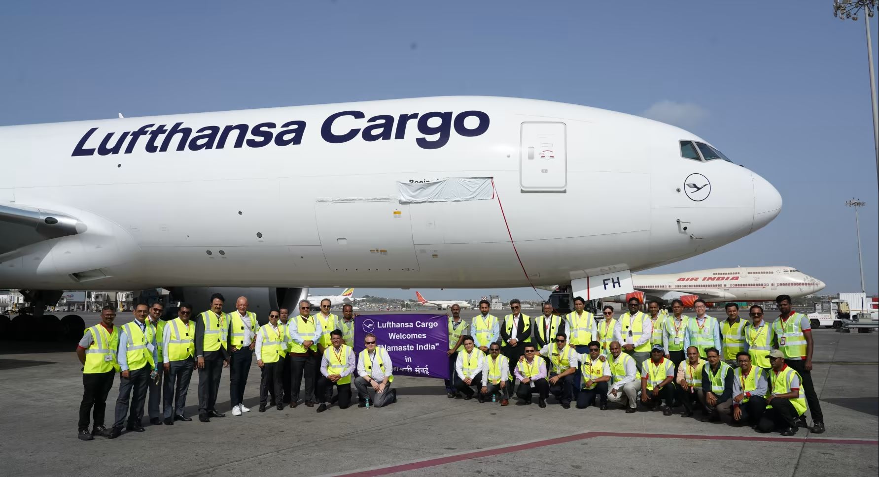 Lufthansa Cargo Holds Naming Ceremony For B777F Freighter In Mumbai