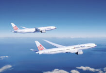 China Airlines Boeing 777X Passenger Freighter Models