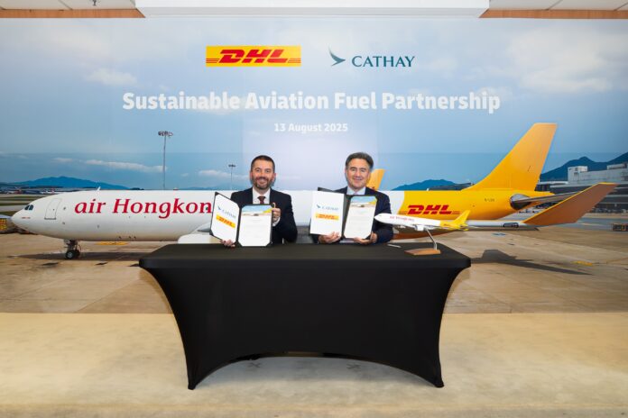 Image 1 DHL Express Cathay Group Sustainable Aviation Fuel Green Air Cargo Asia