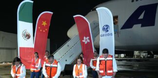 GEODIS 500th Freighter Flight Asia Mexico