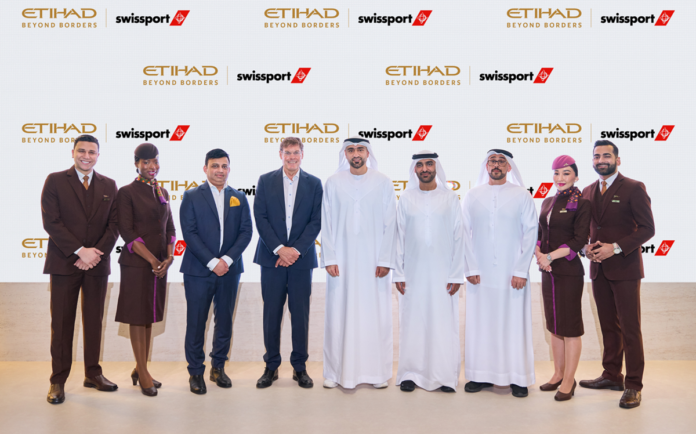 Etihad Airways Swissport Global Ground Handling Cargo Partnership 40 Airports